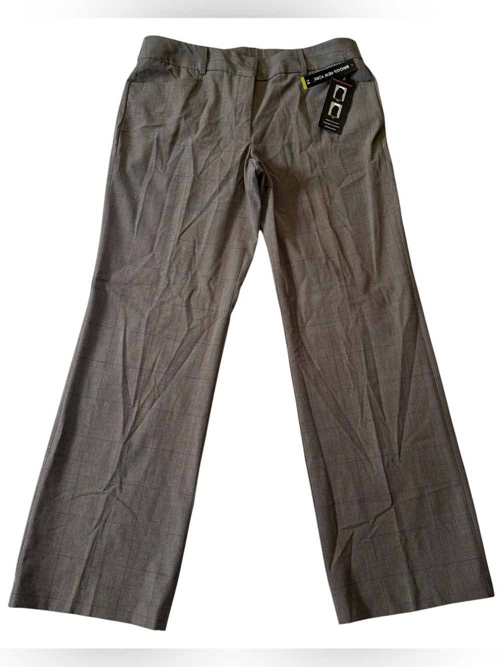 NWT Briggs New York Houndstooth Plaid Slimming Solution Business Casual Pants 14